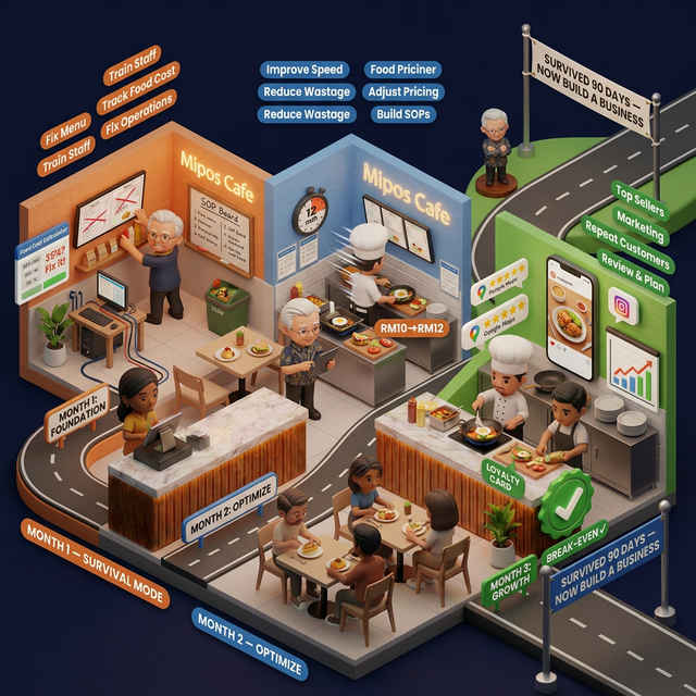 90-day survival guide timeline for new restaurant owners